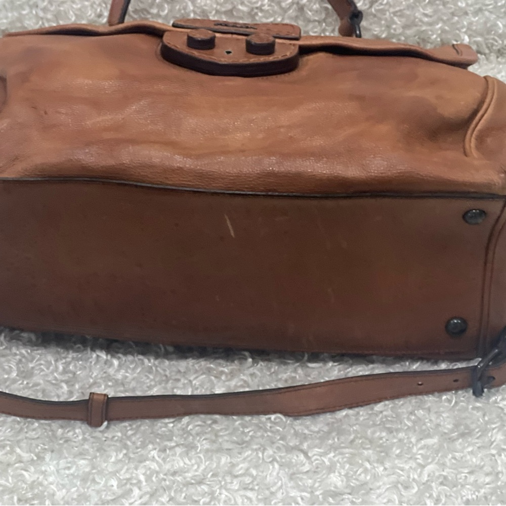 Prada Bag Holdall Brown Taupe Leather Top Handle Shoulder Large Handbag PRADA - Picture 5 of 16